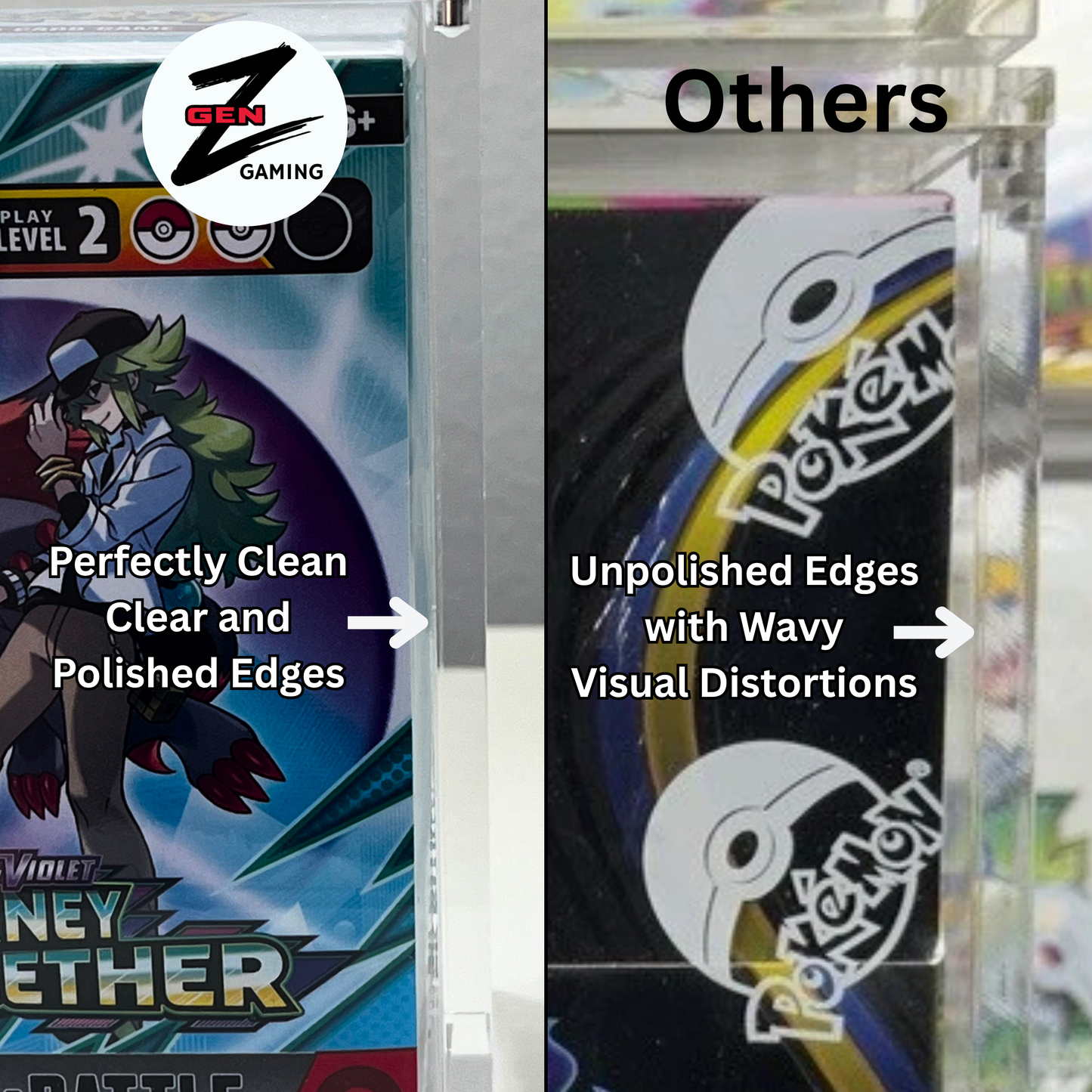 Pokemon Booster Bundle Acrylic Display Case for Display and Storage 99% UV Resistant Magnetic Lid