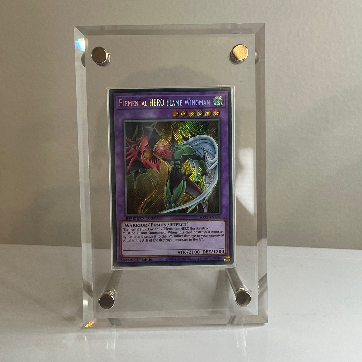Acrylic Japanese Size Standing Screwdown Case Recessed fits Yu-Gi-Oh Vanguard