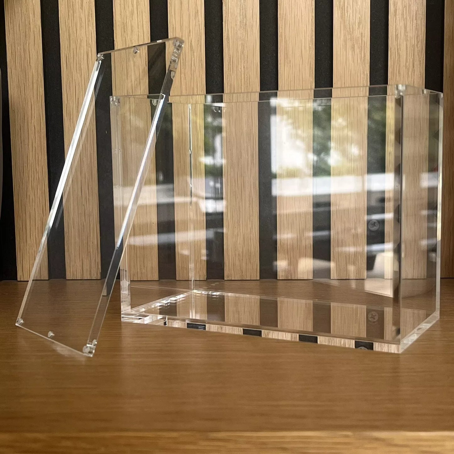 Premium Lucite Acrylic Display Case for One Piece Booster Box UV Resistant Magnetic Lid