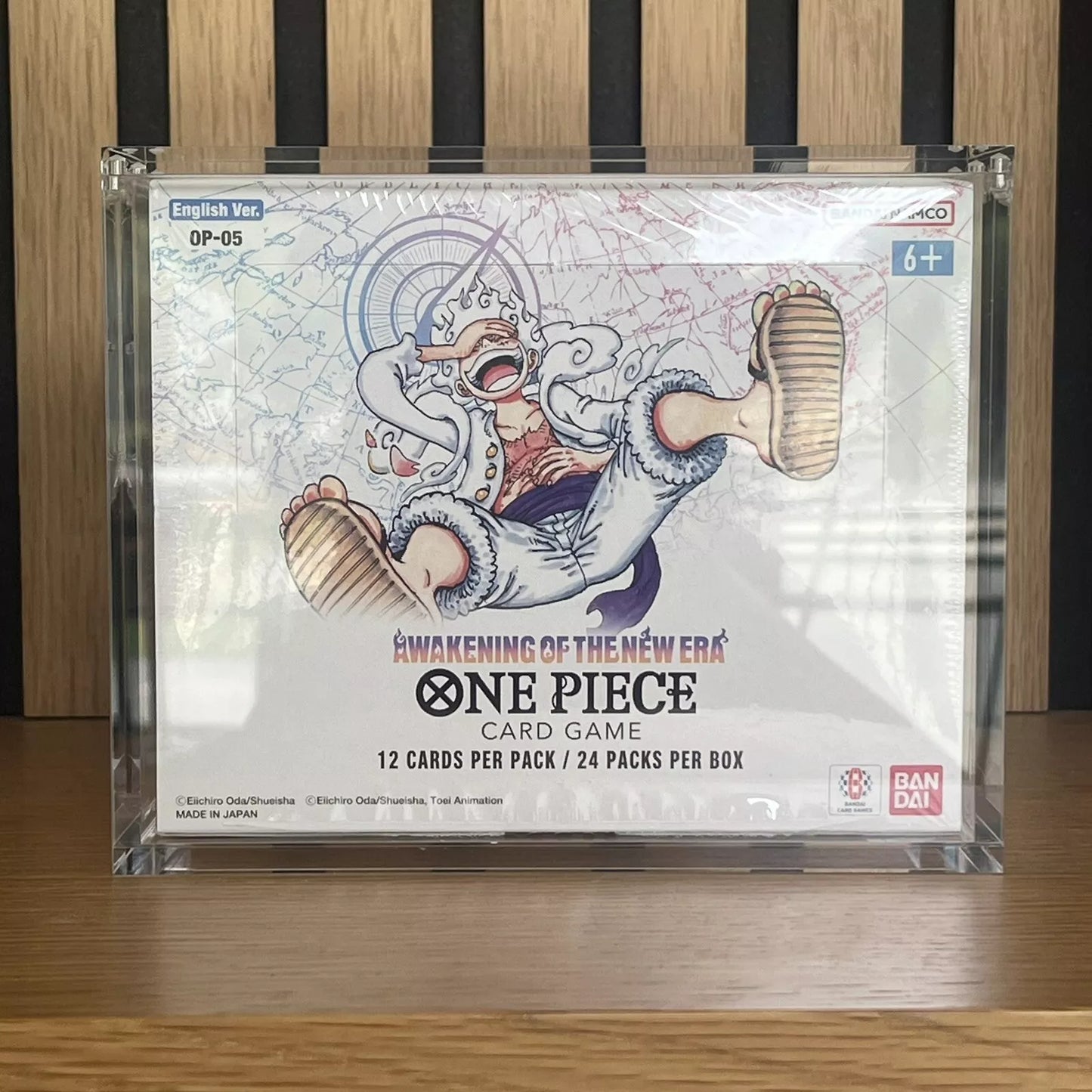 Premium Lucite Acrylic Display Case for One Piece Booster Box UV Resistant Magnetic Lid