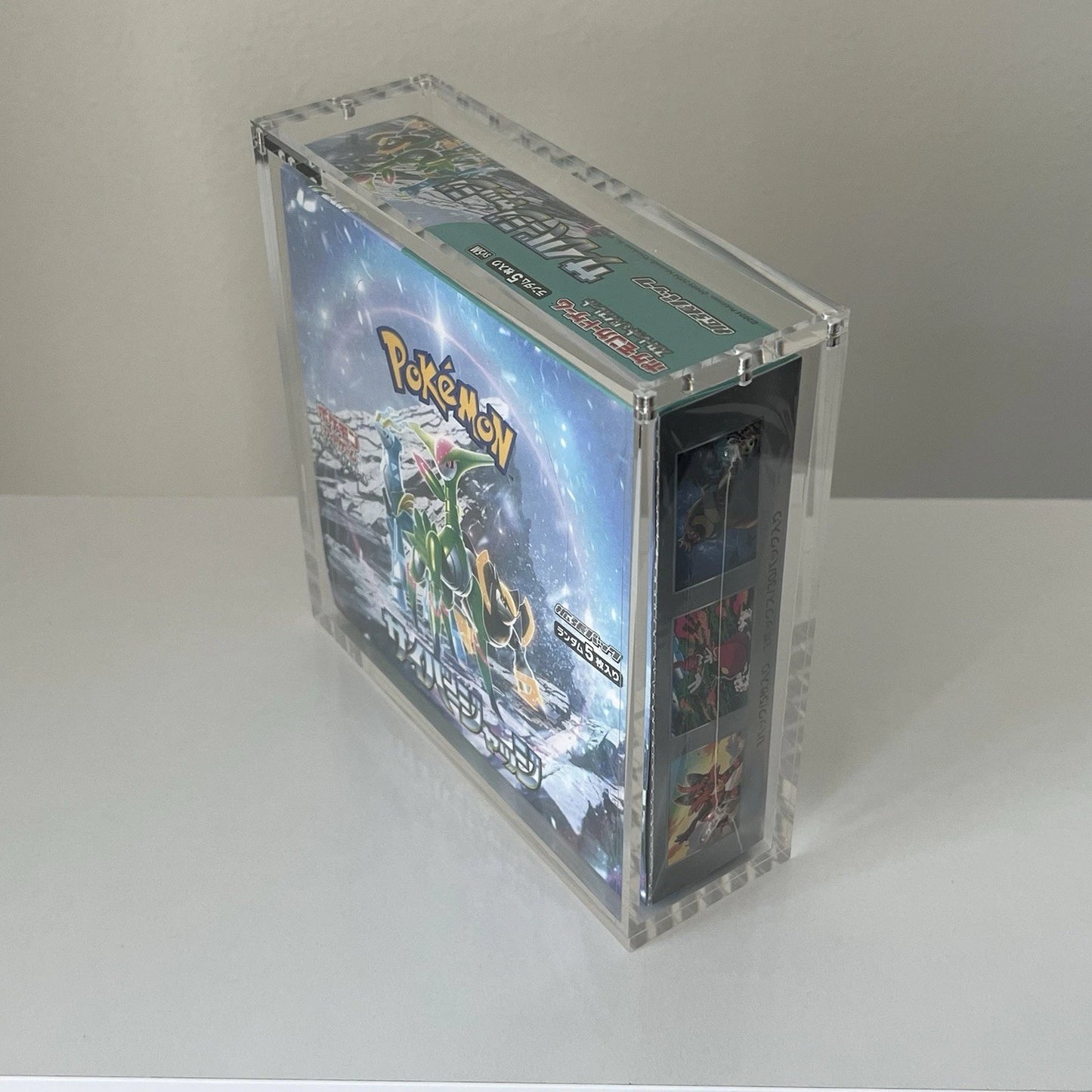 Premium Lucite Acrylic Display Case for JAPANESE Pokemon Booster Box UV Resistant Magnetic Lid