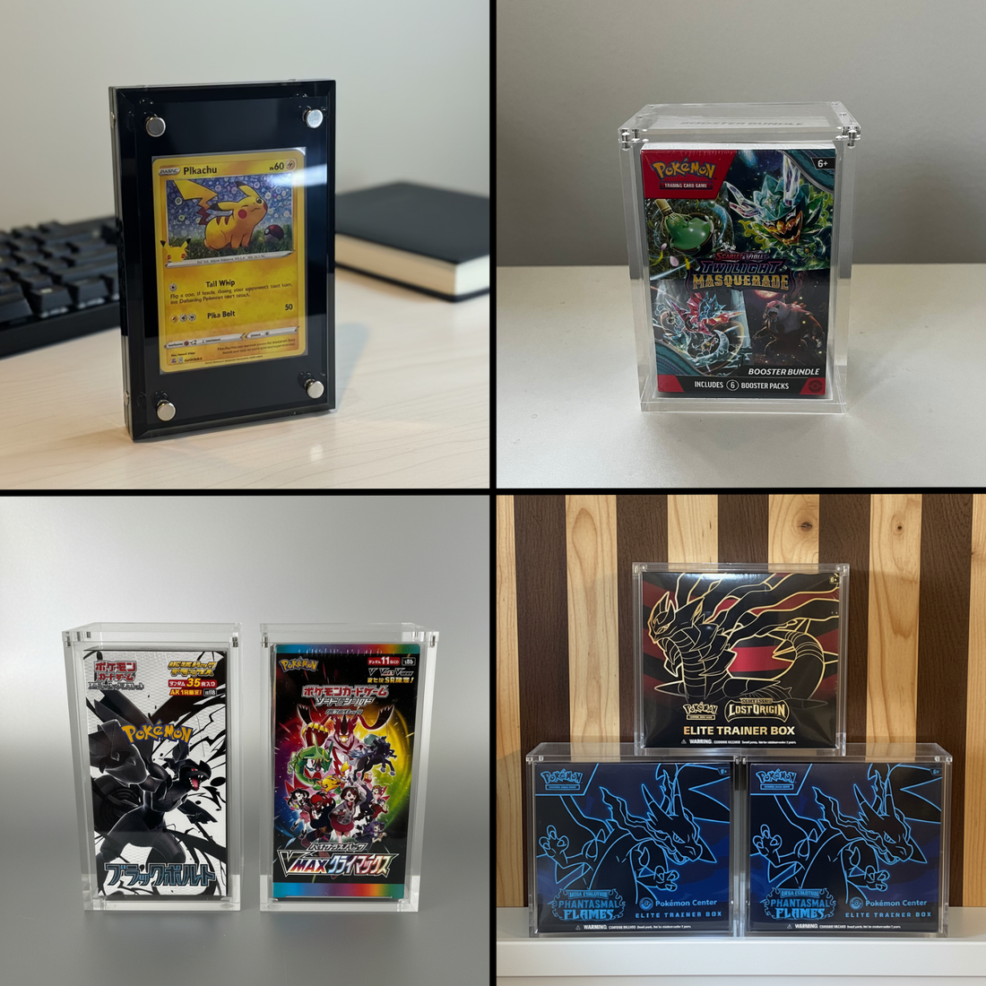 Acrylic Cases for Sealed Pokémon & One Piece