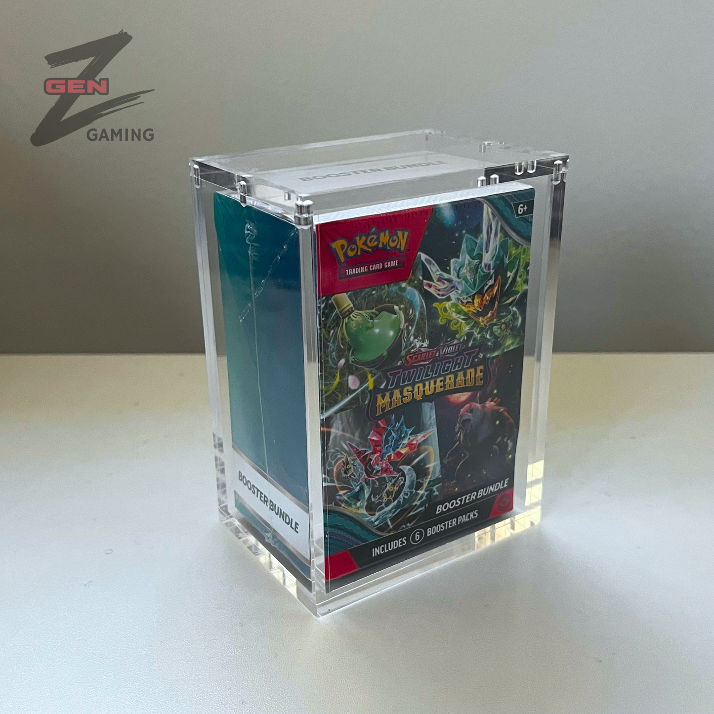 Pokemon Booster Bundle Acrylic Display Case for Display and Storage 99% UV Resistant Magnetic Lid