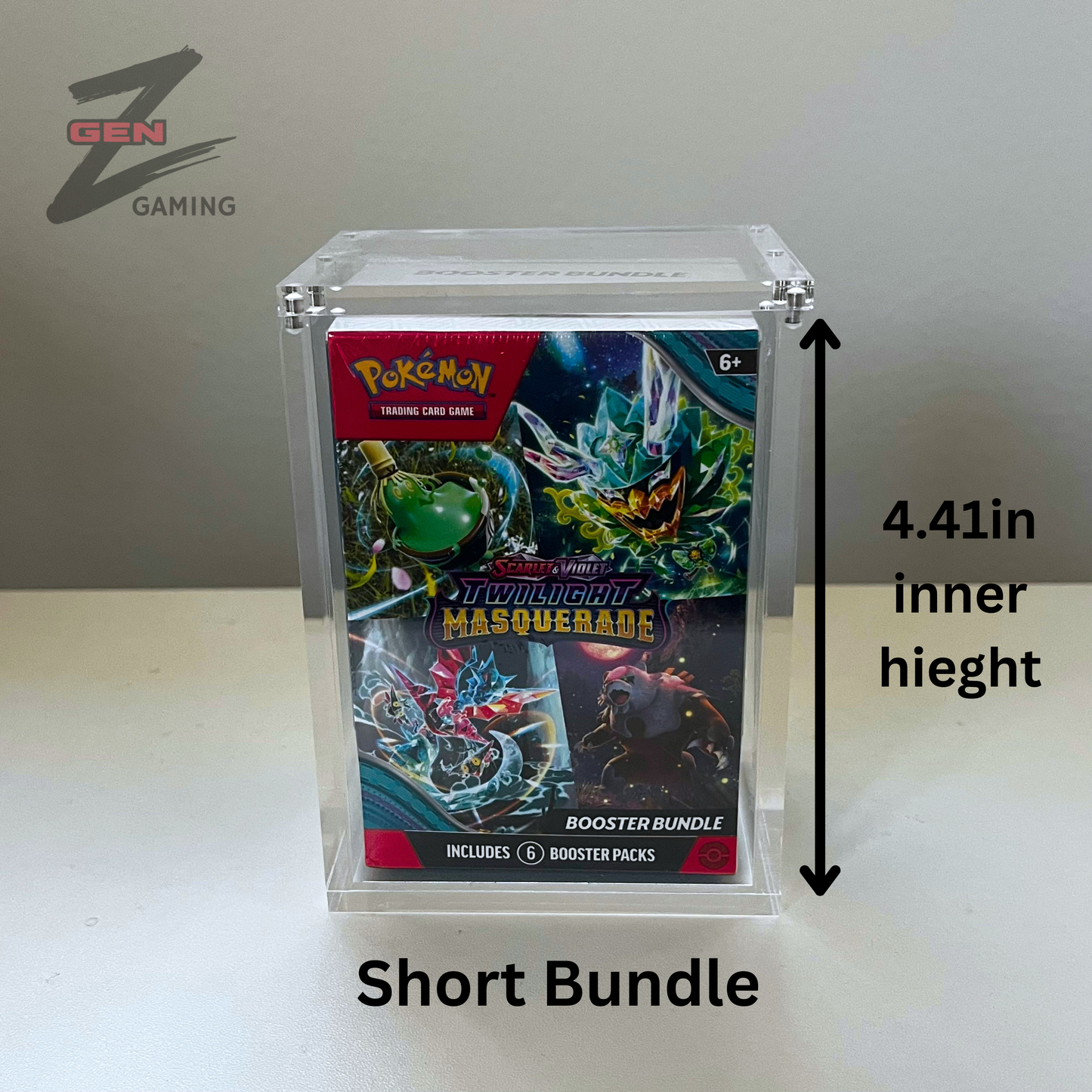 Pokemon Booster Bundle Acrylic Display Case for Display and Storage 99% UV Resistant Magnetic Lid