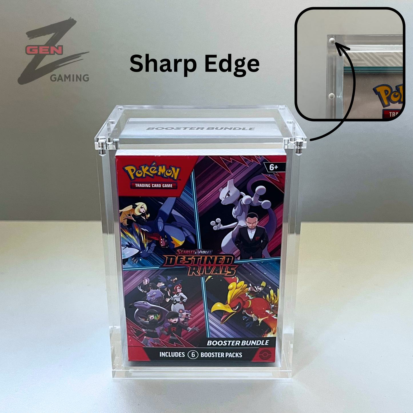 Pokemon Booster Bundle Acrylic Display Case for Display and Storage 99% UV Resistant Magnetic Lid