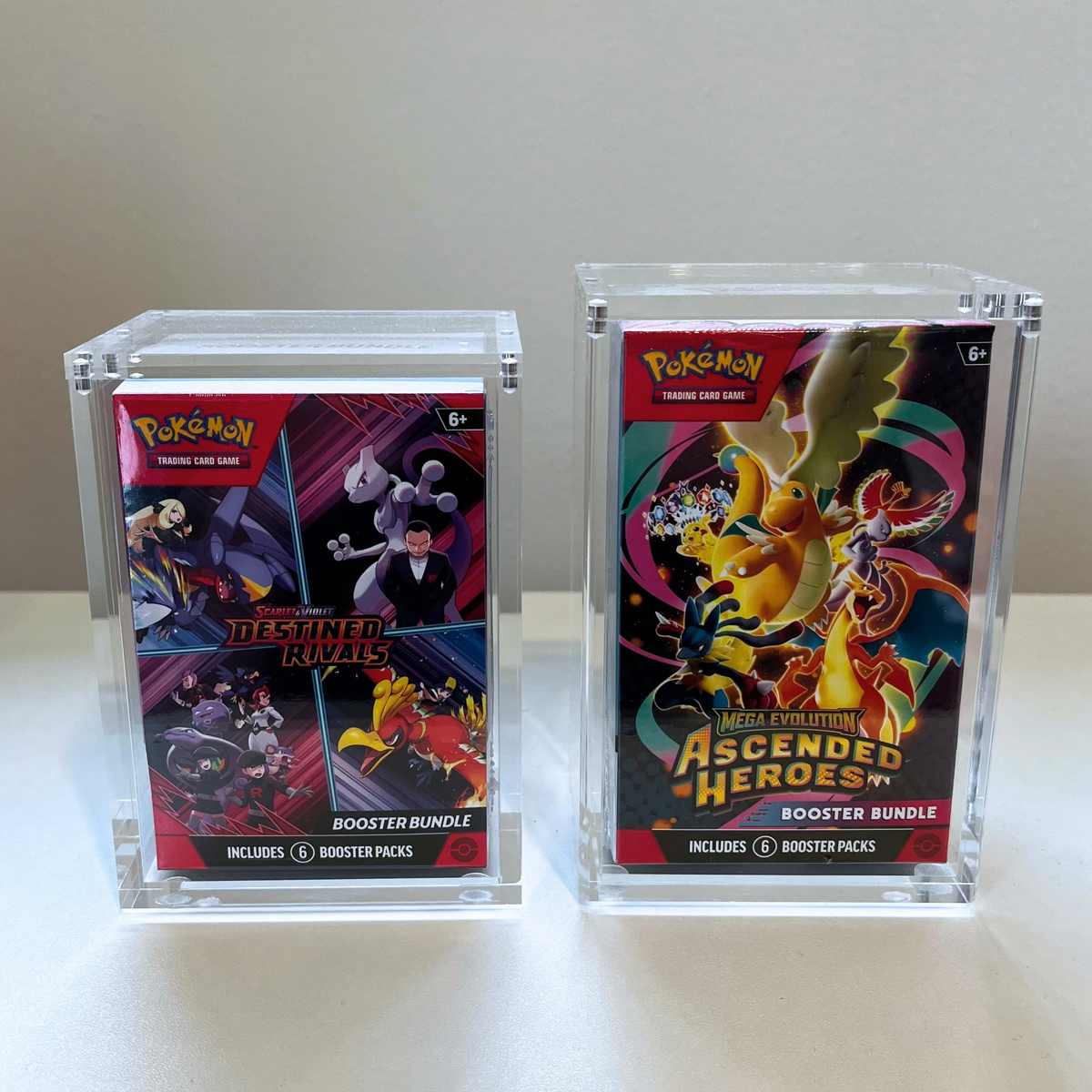 Pokemon Booster Bundle Acrylic Display Case for Display and Storage 99% UV Resistant Magnetic Lid