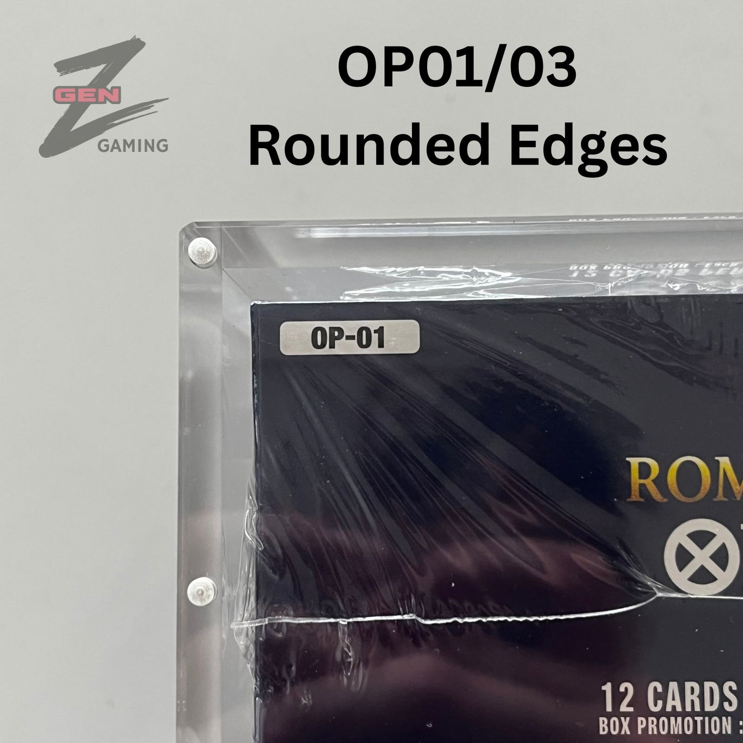 One Piece Booster Box WHITE BOTTOM OP01/03 Acrylic Display Case 99% UV Resistant Magnetic Lid