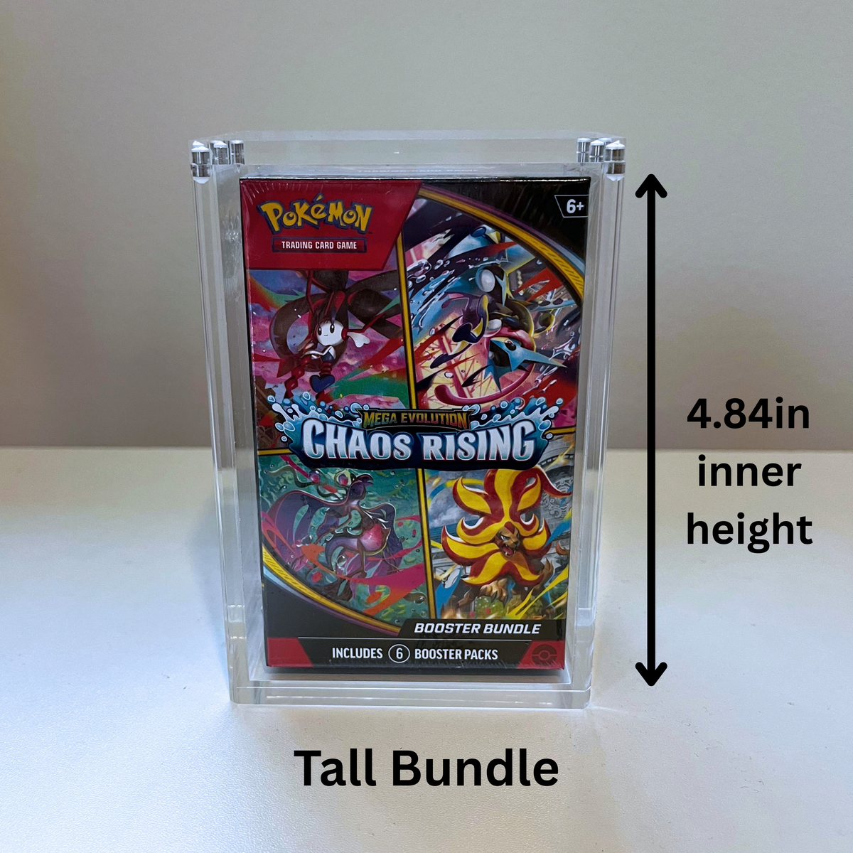 Pokemon Booster Bundle Acrylic Display Case for Display and Storage 99% UV Resistant Magnetic Lid