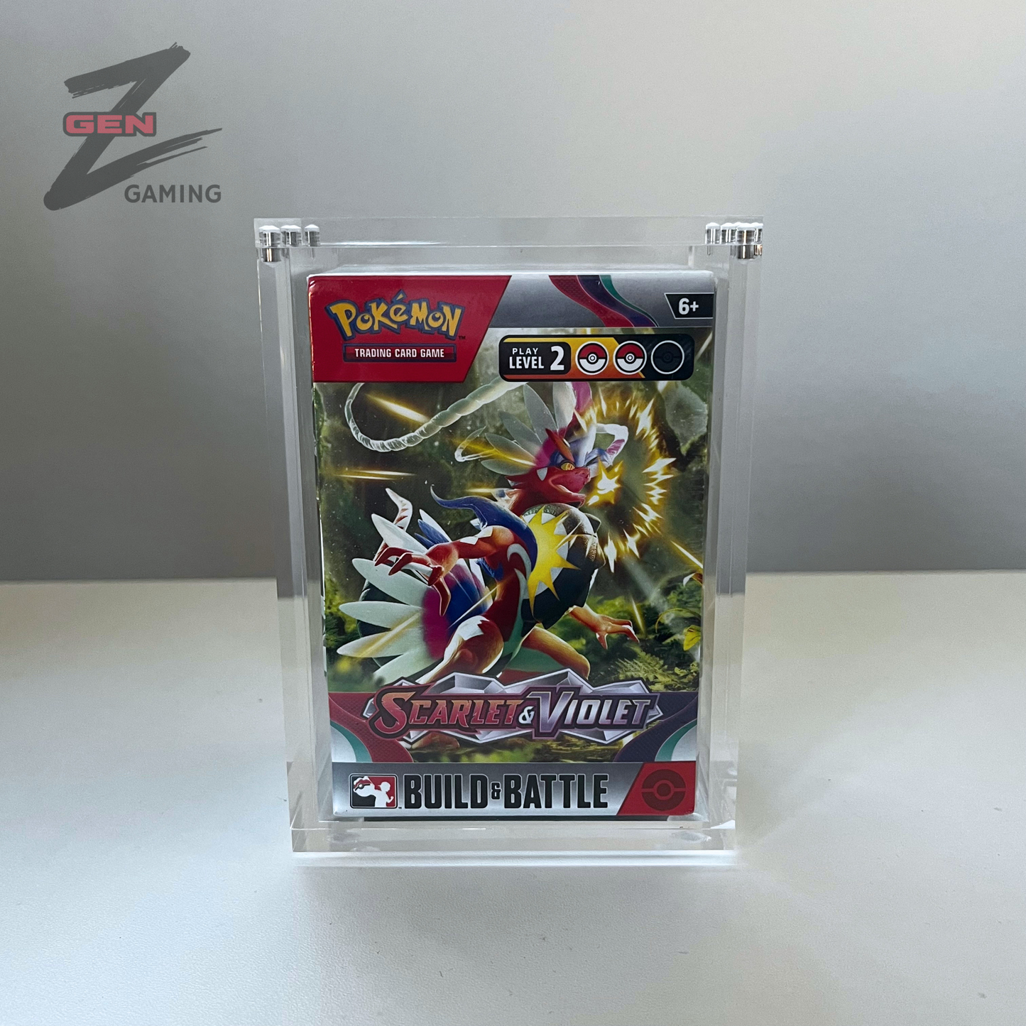 Pokemon Build & Battle Acrylic Display Case for Display and Storage 99% UV Resistant Magnetic Lid