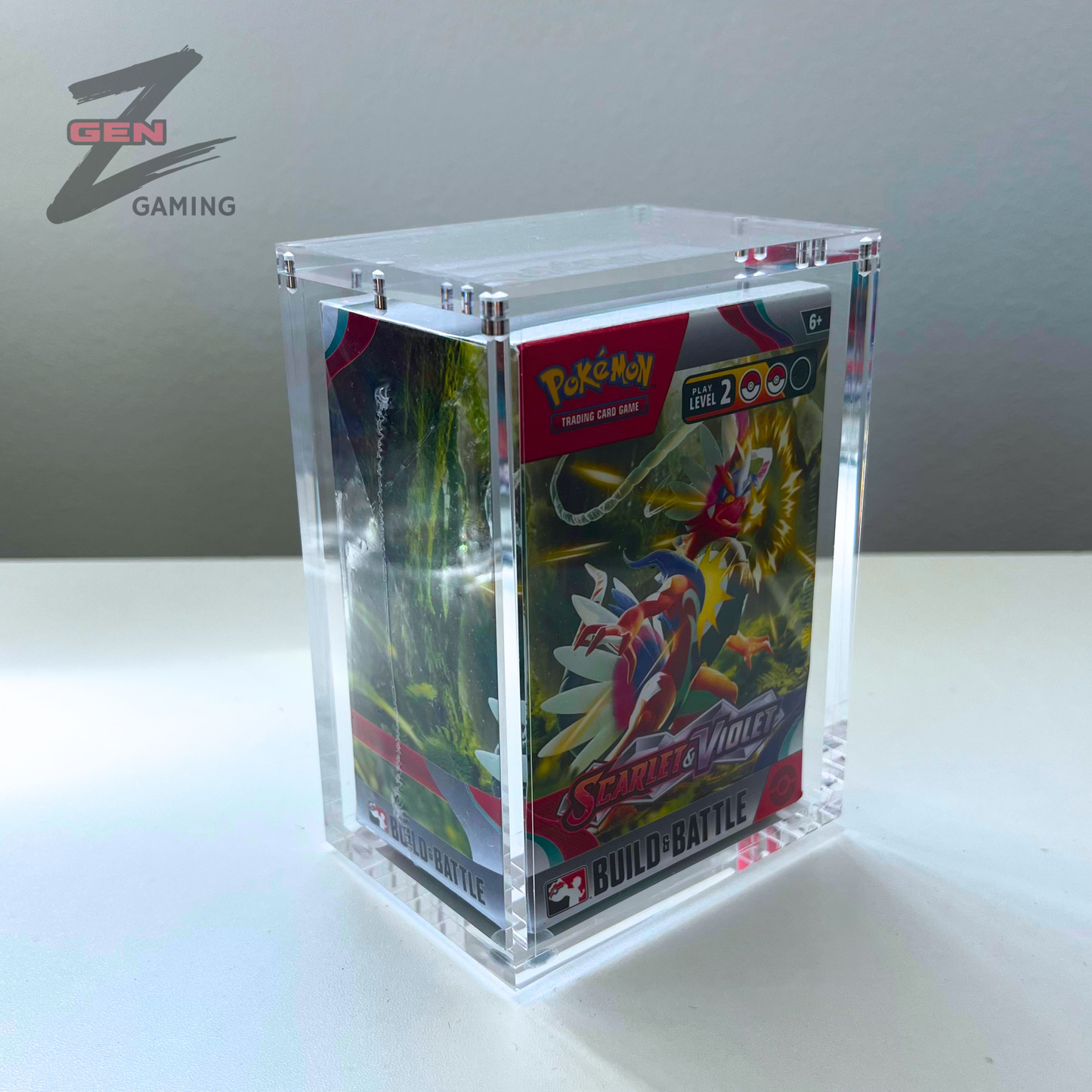 Pokemon Build & Battle Acrylic Display Case for Display and Storage 99% UV Resistant Magnetic Lid