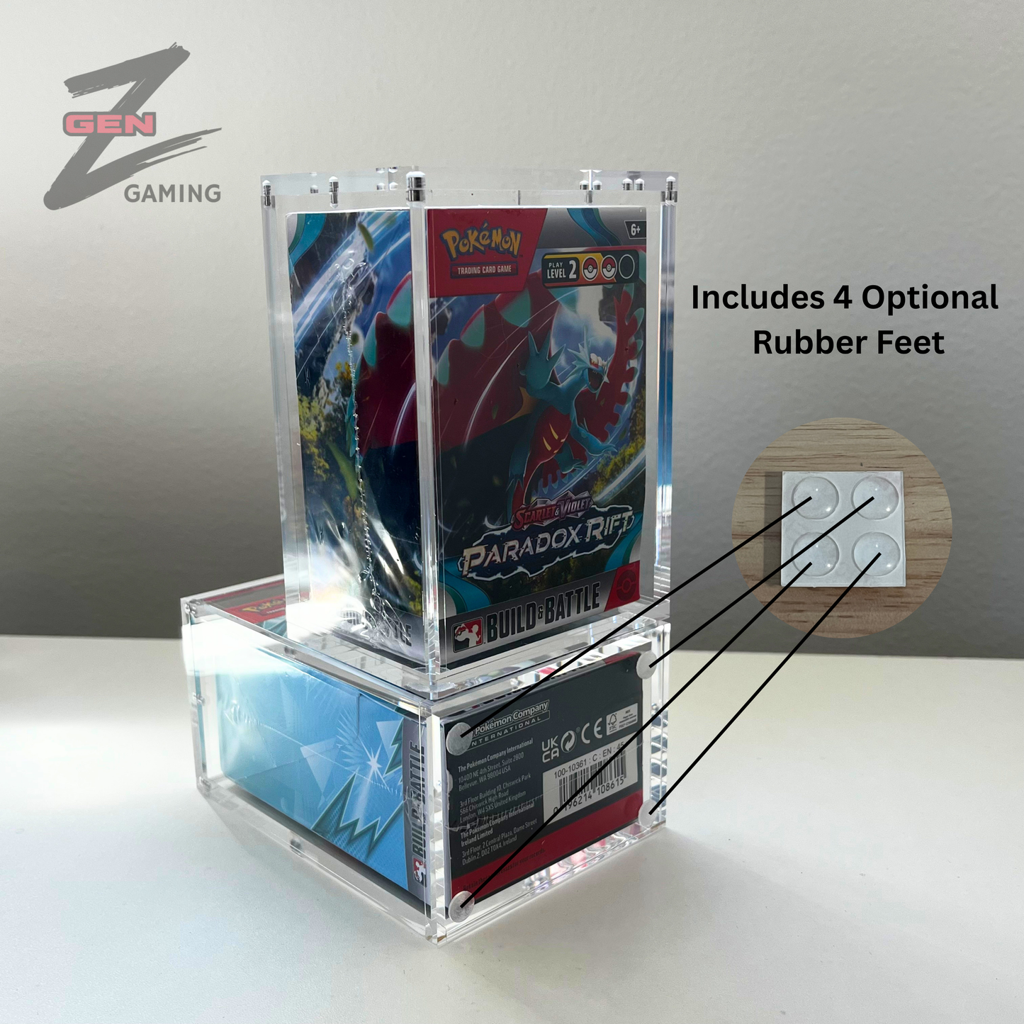 Pokemon Build & Battle Acrylic Display Case for Display and Storage 99% UV Resistant Magnetic Lid