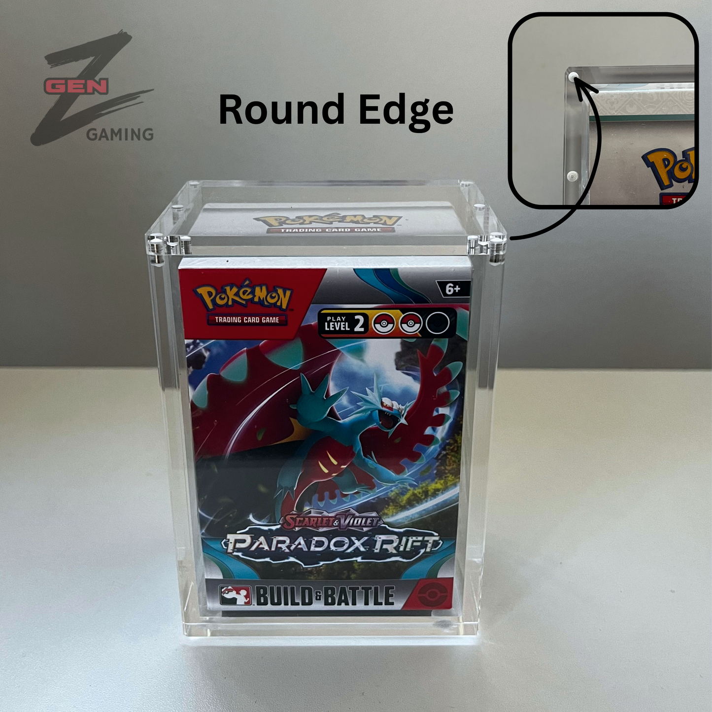 Pokemon Build & Battle Acrylic Display Case for Display and Storage 99% UV Resistant Magnetic Lid