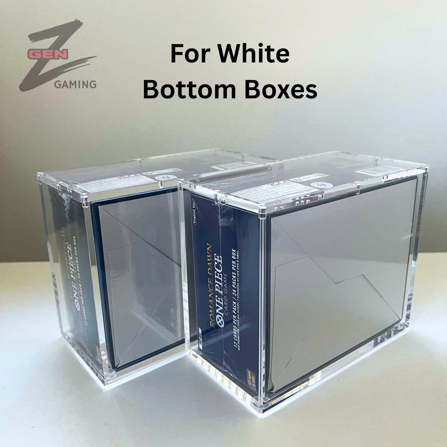 Acrylic Display Case for OP01 OP02 OP03 Romance Dawn Paramount War 99% UV Rejection Magnetic Lid