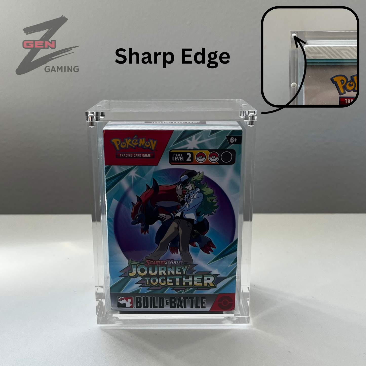 Pokemon Build & Battle Acrylic Display Case for Display and Storage 99% UV Resistant Magnetic Lid