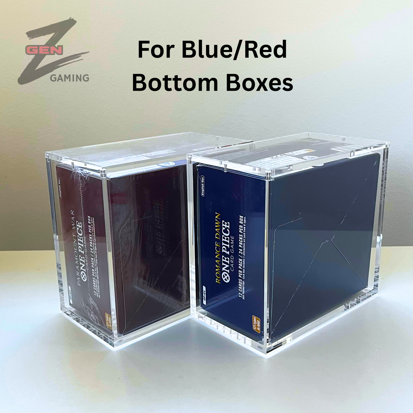 Acrylic Display Case for OP01 OP02 OP03 Romance Dawn Paramount War 99% UV Rejection Magnetic Lid