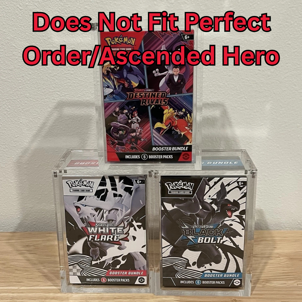 Pokemon Booster Bundle Acrylic Display Case for Display and Storage 99% UV Resistant Magnetic Lid
