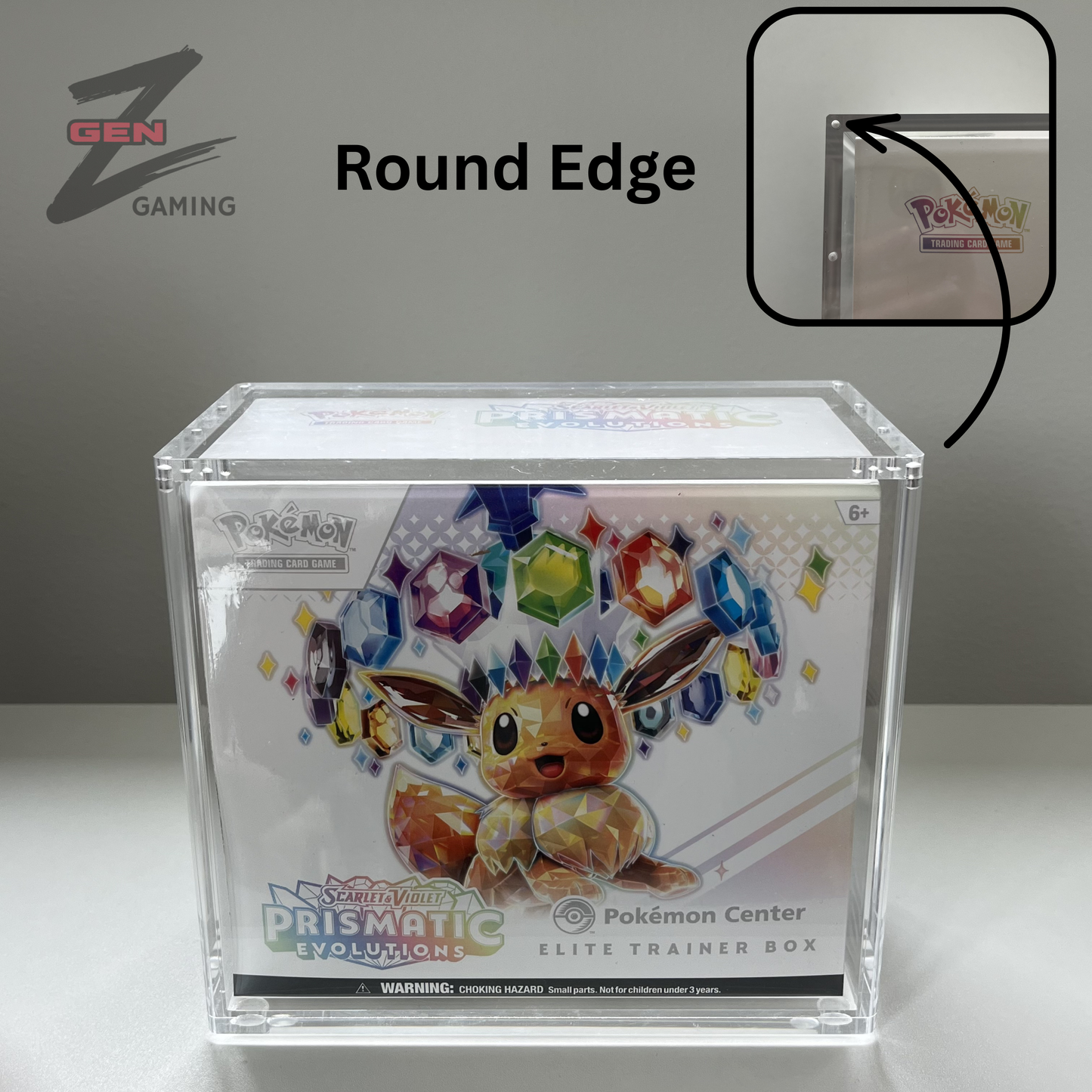 Pokemon ETB Acrylic Case for Elite Trainer Box Storage and Display 99% UV Resistant Magnetic Lid