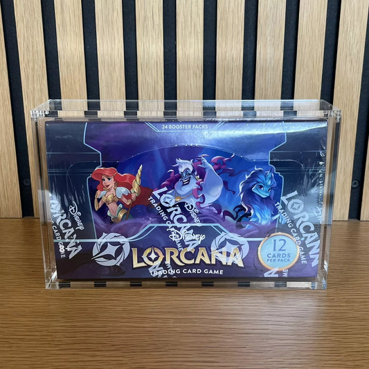 Premium Lucite Acrylic Display Case for Disney Lorcana Booster Box UV Resistant Magnetic
