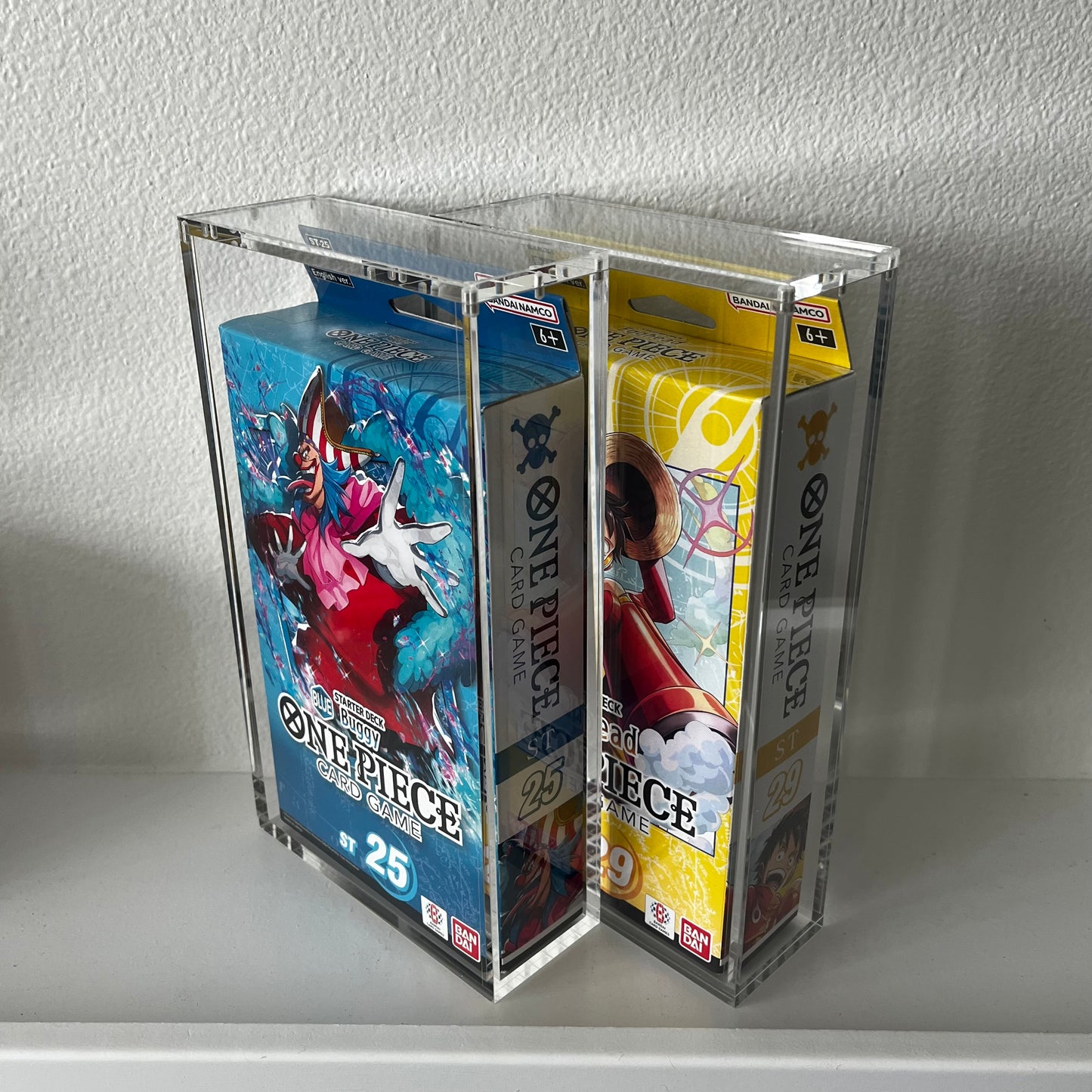 One Piece Starter Deck Acrylic Display Case for ST15-20, ST22-29 Display and Storage 99% UV Resistant Magnetic Lid
