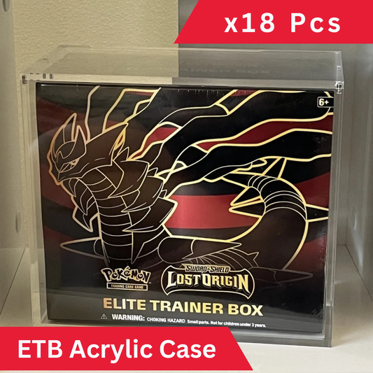 18 Count Acrylic Display Case for Pokemon ETB Elite Trainer Box 99% UV Resistant Magnetic Lid