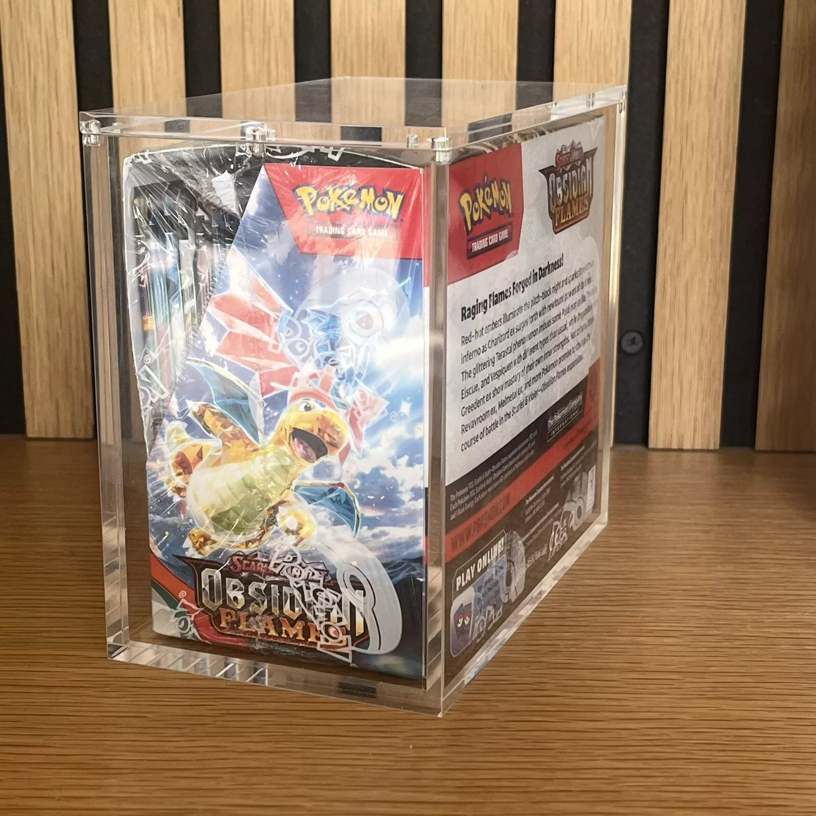 Premium Acrylic Case for Pokemon Booster Boxes Magnetic Lid