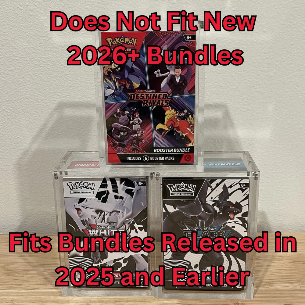 Pokemon Booster Bundle Acrylic Display Case for Display and Storage 99% UV Resistant Magnetic Lid