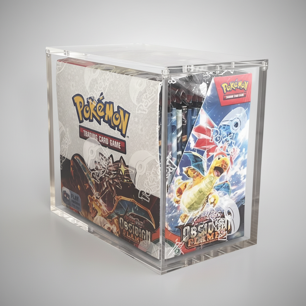 Pokemon Booster Box Case with Light Silver Gradient
