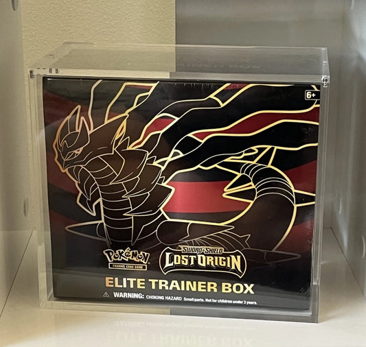 Premium Lucite Acrylic Display Case for Pokemon ETB Elite Trainer Box UV Resistant Magnetic