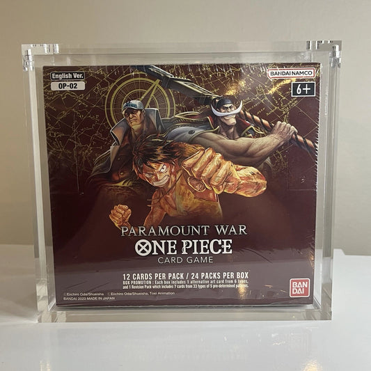 Acrylic Display Case for Blue Bottom OP01 Red Bottom OP02 UV Resistant Magnetic Lid
